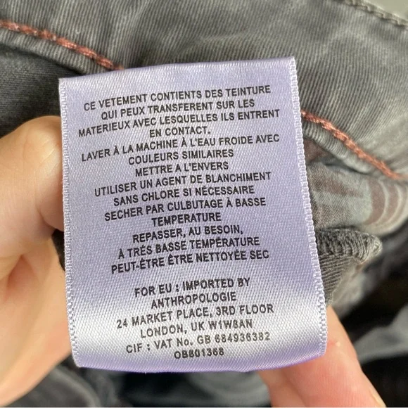 Anthropology Gray Chino Pants with Embroidered Side Stripes - Picture 8 of 8